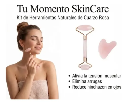 Combo Masajeador Facial Piedra Jade + Gua Sha + Regalo