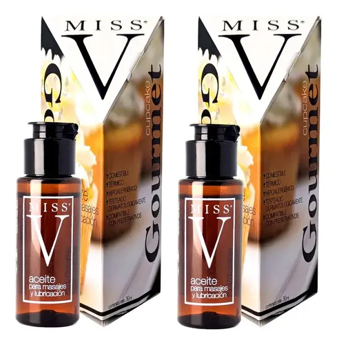 Pack X2 Aceite Lubricante Saborizados Masajes Miss V