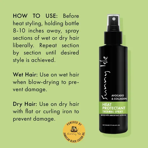 Spray Protector Térmico Para El Cabello Sunny Isle Con Palta