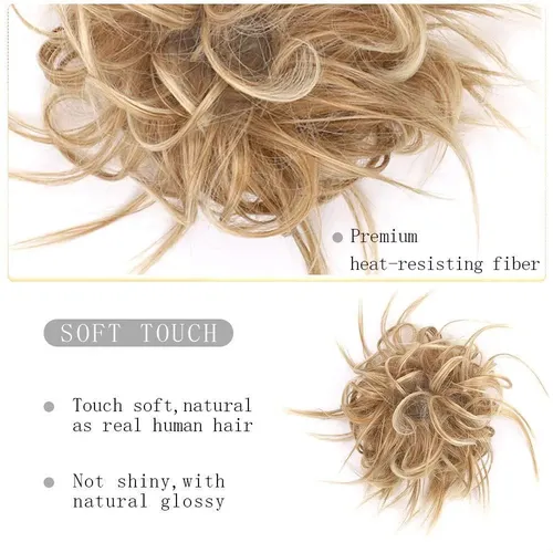 Extensión De Cabello Hmd Tousled Messy Bun, Coleta