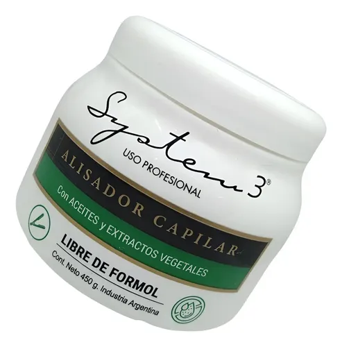 Alisador Capilar Libre De Formol Con Aceites System 3 450gr