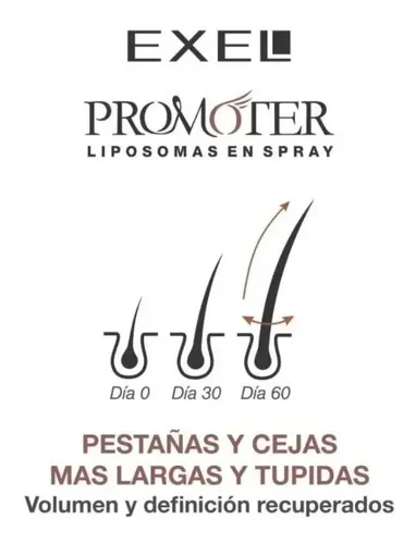 Promoter Liposomas Spray Crecimiento Cejas Pestañas Exel