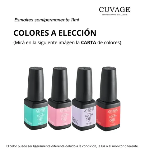 Kit 4 Esmalte Semipermanente Gel Uñas Manicuría 11ml