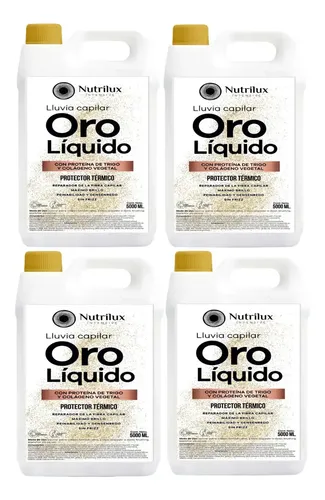 Lluvia Capilar Oro Liquido Protector Termico Sin Frizz 20 Li