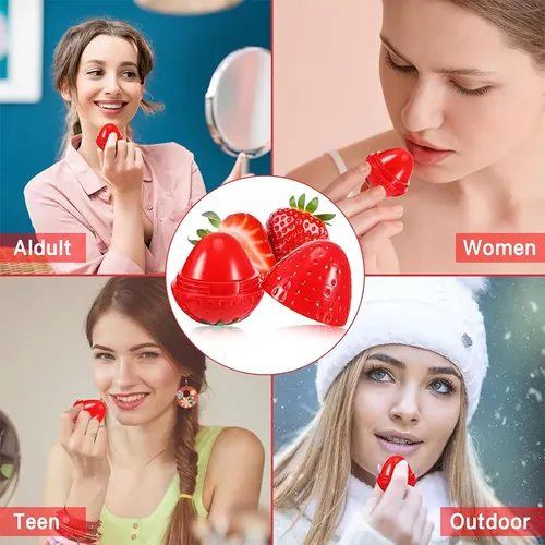Balsamo Labial Frutilla Saborizado Hidratante Labios Protege