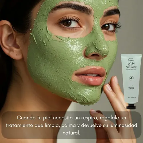 Mascara Arcilla Verde Coreana Natural Clay Rosacea Coony 70m