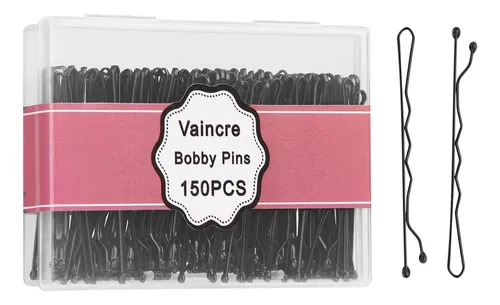 Pinza Para Moños Vaincre Xs Negra 150 Piezas 5.08 Cm