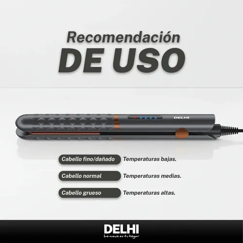Planchita De Pelo 4 Niveles Cerámica Delhi 35w Pantalla Led