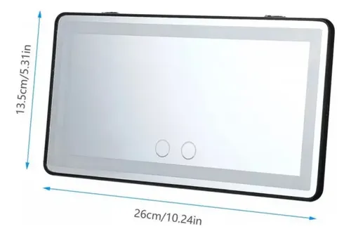 C Espejo For Visor Led Y Energía Solar, Accesorio Portátil Q