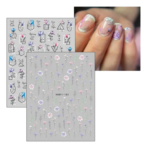 Jmeowio Pegatinas Para Uñas Primavera Floral 9 Hojas