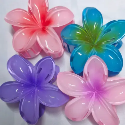 Set X4 Broches Hibiscus Para Pelo – Pack 4 Flores Hawaiianas Surtido