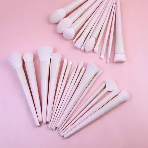 Juego De 26 Brochas De Maquillaje Rosas, Polvos Sueltos,