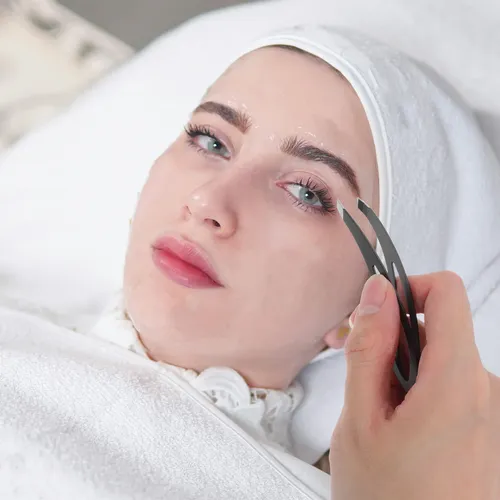 Eyebrow Tool Stainless Steel Tweezers For Slant Tip Plucking