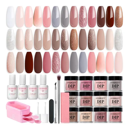 Set De Uñas Azurebeauty Dip Powder, 31 Unidades, Para Manicu