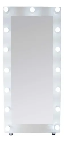Espejo Hollywood Premium Lamparas Led Incluidas Mueble Marco Blanco
