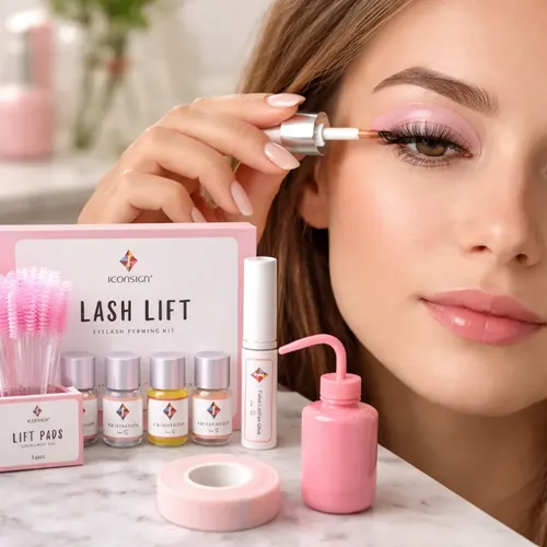 Kit Iconsing Lifting Permanente Pestañas Rosa Para Inciales