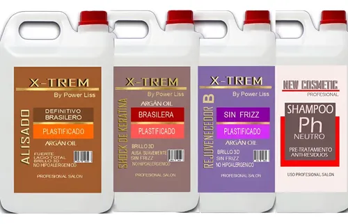 Promo 4 Bidones Alisado Keratina Rejuve Shampoo Lifting 20 L