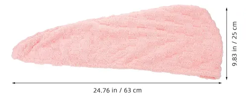 Gorro Rosa Absorbente Para Secar Pelo Suave Y Rápido