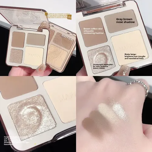 Mzpaleta De Contornos De Cuatro Colores Highlight Contour Al