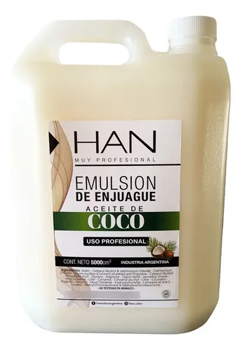 Crema De Enjuague Han Aceite De Coco Anti Frizz X 5lts Local