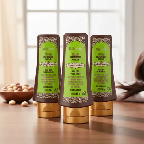 3 Serum Restaurador Capilar Argan Macadamia Bellissima 50 Gr
