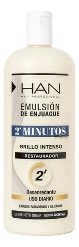 Shampoo Neutro Ph7 + Enjuague 2 Minutos Brillo 500ml Han