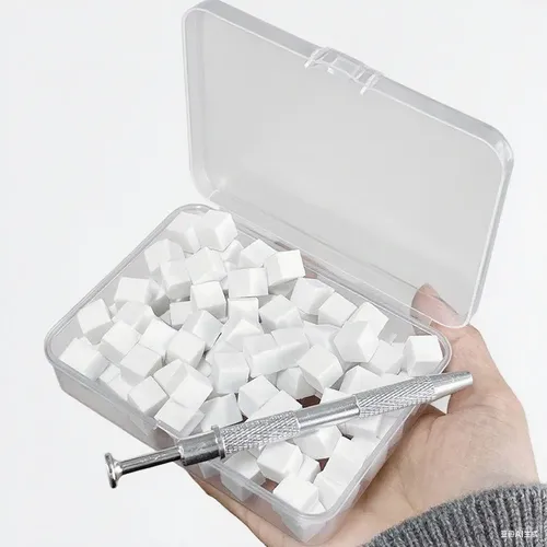 100 Minibloques De Esponja, Con Pinzas De Cuatro Puntas