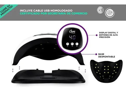 Cabina Uv Led U Horno De Secado Para Esmaltes Semipermanentes Uñas En Gel O Esculpidas 54w De Potencia Real Sunx Nueva