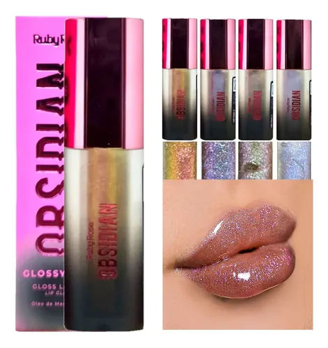 Glossy Lips Labial Tornasolado Obsidian Ruby Rose Brillo