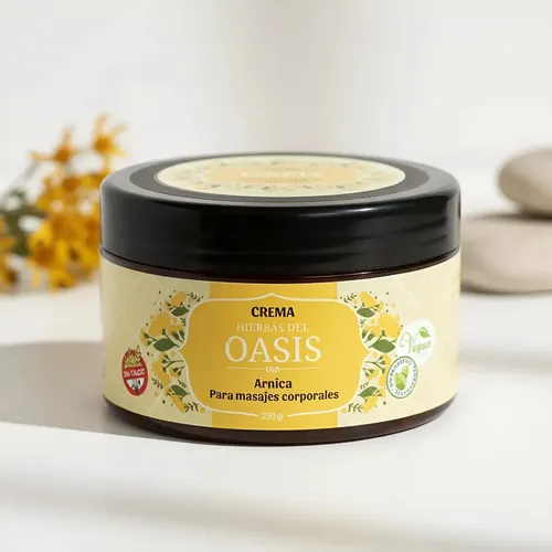 Crema Con Árnica Para Masajes Corporales Hierbas del Oasis x 250gr Descontracturante