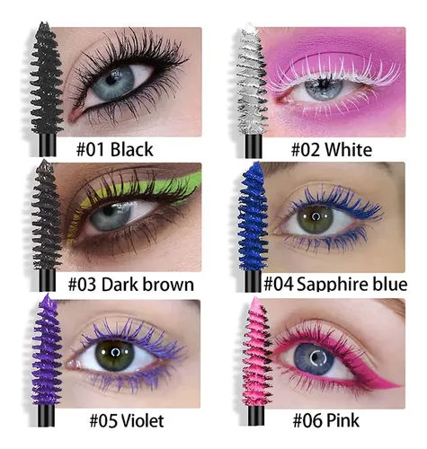, Set De Rímel Alisesun Rainbow Color Waterproof, 6 ,