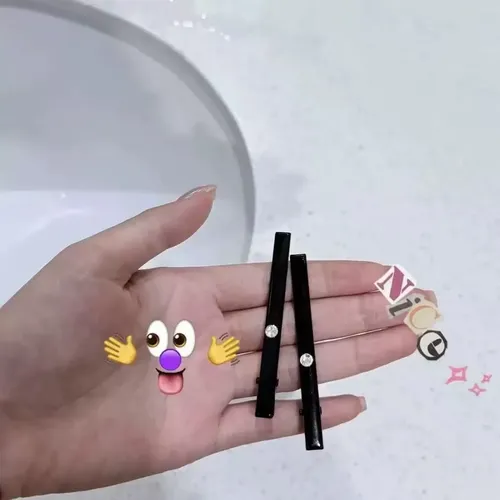 Pinza De Pelo Negra Con Diamantes De Imitación Para Mujer, P