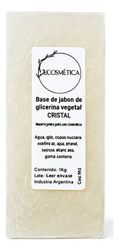 Jabón Cristal Glass X 1 Kg 100% Vegetal Calidad Premium