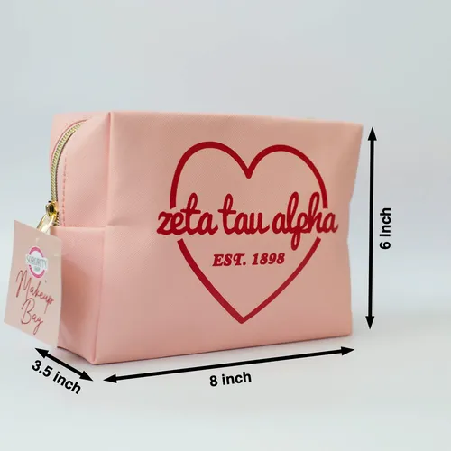 Bolsa De Maquillaje Sorority Shop Delta Delta Delta Pu Leath