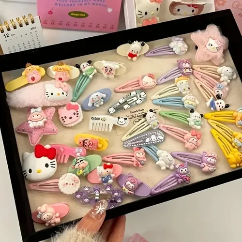 Set De Pinzas Sanrio Hello Kitty 21 Colores Dulces Kawaii Re 21 Piezas