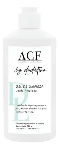 Acf Gel De Limpieza Facial By Dadatina Doble Limpieza 200g