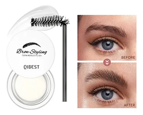 Qibest Fijador Cejas Transparente Cera Natural Larga Duratio