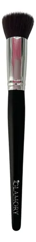 Brocha Maquillaje Doble Fibra Glamory Short Flat Kabuki Sintético