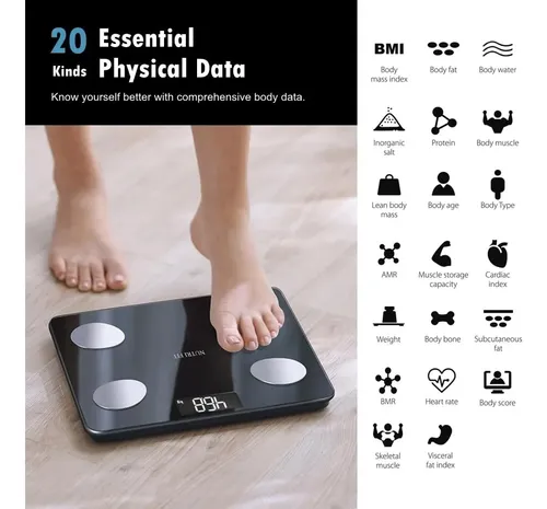 Báscula Inteligente Nutri Fit Con Bluetooth 330 Lb