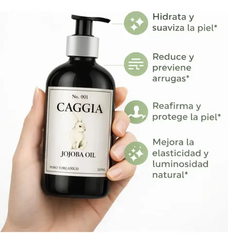 Aceite Corporal Jojoba Orgánico Antiedad Caggia 250ml