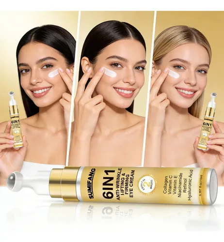 Crema Para Ojos 6 En 1 Sumfang Antiarrugas Y Firmeza 15ml