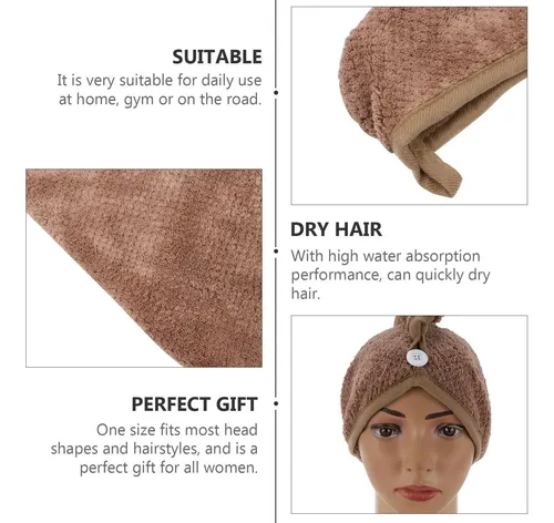 Paquete 2 Gorros Secar El Cabello Ultraabsorbentes Envoltura