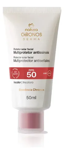 Multiprotector Antiseñales Natura Fps 50 Chronos Derma Reduce Arrugas Y Reafirma La Piel 50ml