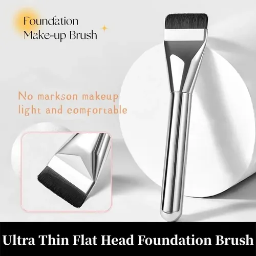6 Brochas Planas Para Base Líquida Y Corrector
