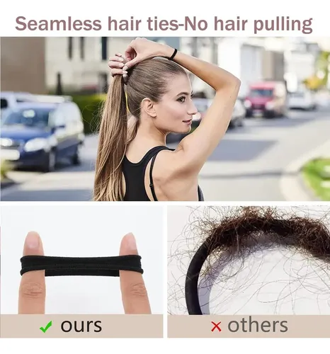Xh 700 Gomas Para Cabello Donut Multicolor Niñas Coral Claro Sólido