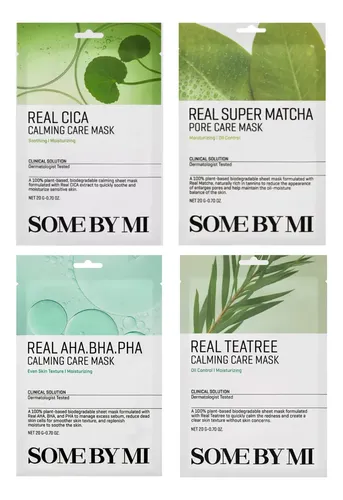Mascarilla Facial Coreana Some By Mi Set X4 Acné Y Poros