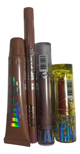 Set Maquillaje Labios Dapop Labial Delineador Gloss