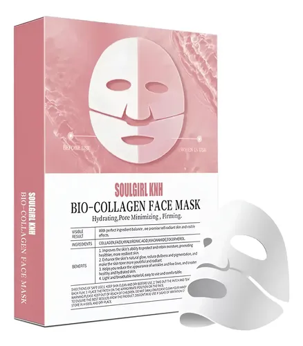Pack X4 Mascarilla Facial Absorbe Bio Colágeno Tiktok Viral