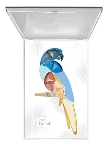 Pupa Paleta De Sombras Ojos Parrot Brillosos Y Crema – Color Azul