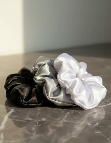Scrunchies De Raso Satén Colitas Pack X 85 Por Mayor